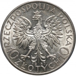 II RP, 10 złotych 1932, Warszawa, Głowa Kobiety