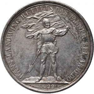 Switzerland, 5 Francs 1869, Bern, Zug Shooting Festival