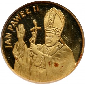 PRL, 1000 zl. 1982, Valcambi, Jan Pavel II, zrcadlová známka (proof)
