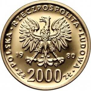 Volksrepublik Polen, 2000 gold 1980, Kasimir I. der Restaurator