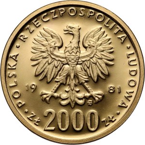 Volksrepublik Polen, 2000 Gold 1981, Ladislaus I. Herman