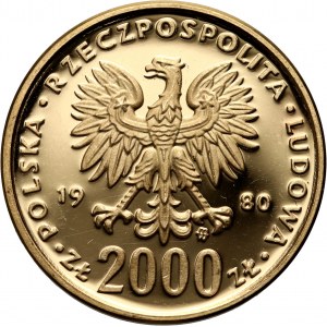 People's Republic of Poland, 2000 gold 1980, Boleslaw I the Brave