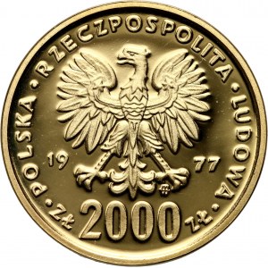 Poľská ľudová republika, 2000 zlotých 1977, Frederic Chopin