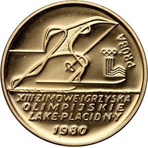 Volksrepublik Polen, 2000 Gold 1980, Lake Placid Spiele, MUSTER