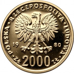 PRL, 2000 złotych 1980, Igrzyska w Lake Placid, PRÓBA