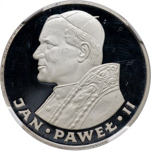 PRL, 100 złotych 1982, Valcambi, Jan Paweł II, stempel lustrzany (Proof)