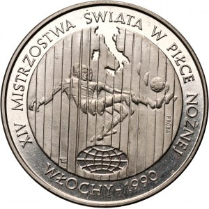 PRL 20000 złotych 1989, XIV Mistrzostwa Świata w Piłce Nożnej - Włochy 1990, PRÓBA, Nikiel