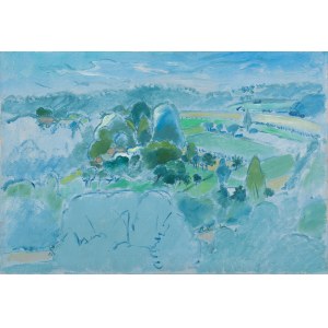 Paweł Taranczewski (geb. 1940), Blaue Landschaft, 1990er Jahre.