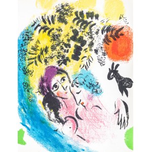Marc Chagall, Les amoureux an soleil rouge [Kochankowie z czerwonym słońcem] , 1960
