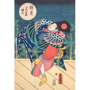 Utagawa Kunisada (1786-1865), Schauspieler. Eine Szene aus dem Kabuki-Theater, nach 1850