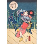 Utagawa Kunisada (1786-1865), Aktor. Scena z teatru Kabuki, po 1850