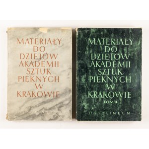 Herausgegeben von Jozef E. Dutkiewicz, Materialien zur Geschichte der Akademie der Schönen Künste in Krakau, Band I 1816 - 1895, Band II 1895 - 1939