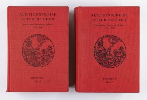 F. Radtke, Auktionspreise Alter Bücher. Deutschland - Österreich - Schweiz 1975-1990. Register zum Taschenbuch der Auktionspreise Alter Bücher Bände 1-16., Band 1 (A-K), Band 2 (L-Z)