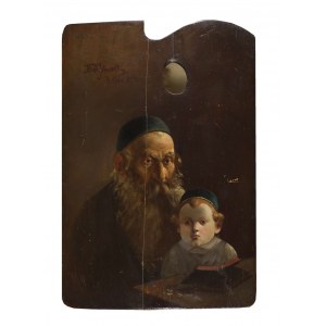 Michal ICHNOWSKI, Jew with child, palette