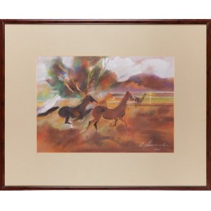 Elizabeth ZAREMBA (b. 1952), Rushing Horses, 2004