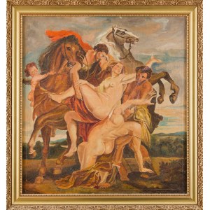 Jerzy LESZCZYŃSKI (20th-20th century), Kidnapping of the Sabines, copy after Rubens