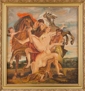 Jerzy LESZCZYŃSKI (XX-XXI w.), Porwanie Sabinek, kopia według Rubensa