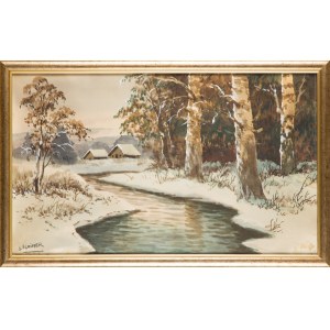 Jozef SCHIFFER (20. Jahrhundert), Winterlandschaft, Mitte des 20. Jahrhunderts.