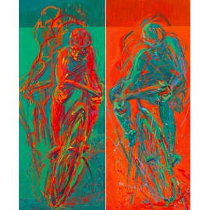 Rafał Kapica (b. 1980, Pyskowice), Race, diptych, 2022