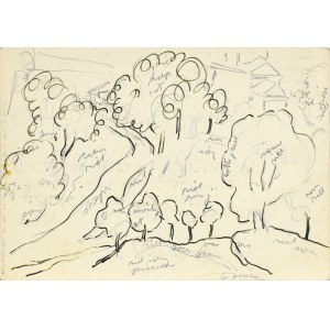 Emil KRCHA (1894-1972), Landschaft mit Bäumen