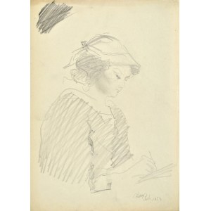 Kasper POCHWALSKI (1899-1971), Młoda kobieta pisząca, 1953