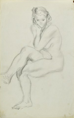 Kasper POCHWALSKI (1899-1971), Akt siedzącej kobiety