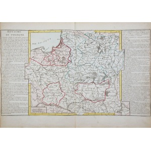 MAPA POLSKI, Louis Baptiste Jean L’Abbe Clouet, Paryż 1770