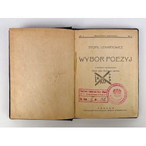 Teofil LENARTOWICZ - WYBÓR POEZYJ - Kraków 1920