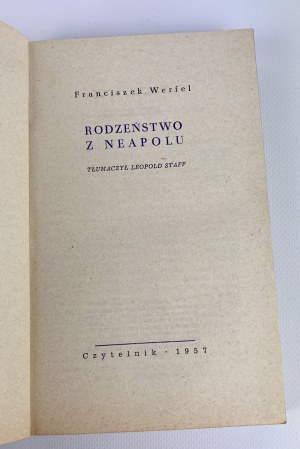 Franciszek WERFEL - RODZEŃSTWO Z NEAPOLU - 1957 [wydanie I]