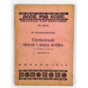 M.SARYUSZ STOKOWSKA - UŻUYTK SKÓREK I MIĘSA KRÓLIKA - Krakov 1944