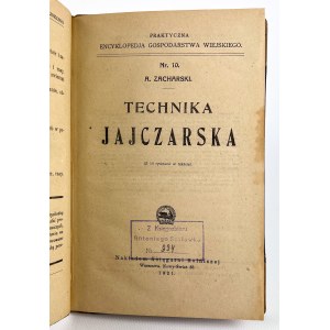 A.ZACHARSKI - TECHNIKA JAJCZARSKA - Warszawa 1921