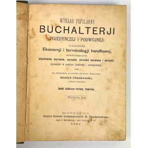 Henryk CHANKOWSKI - WYKŁAD POPULARNY BUCHALTERJI - Varšava 1901