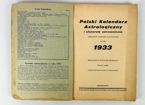 POLSKI KALENDARZ ASTROLOGICZNY - Bydgoszcz 1933