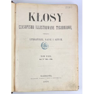 KŁOSY CZASOPISMO ILUSTROWANE TYGODNIOWE - Warszawa 1879 [półrocznik]