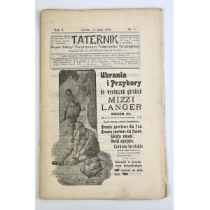 TATERNIK - Organ Sekcji Turystycznej Towarzystwa Tatrzańskiego - Lwów 1908
