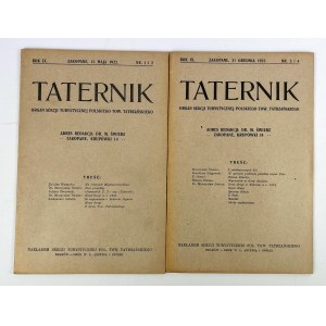 TATERNIK - Organ of the Tourist Section of the Tatra Society - Lviv 1922