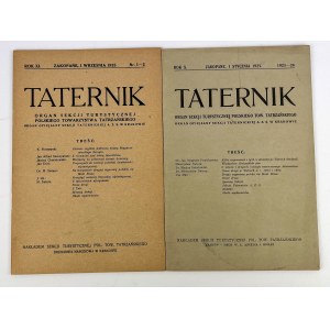 TATERNIK - Organ der Touristischen Sektion der Tatra-Gesellschaft - Lviv 1925