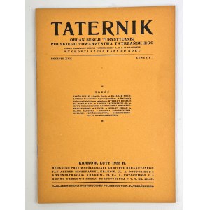 TATERNIK - Organ of the Tourist Section of the Tatra Society - Lviv 1933