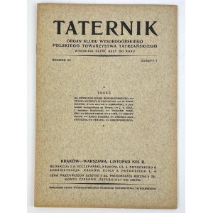 TATERNIK - Organ of the Tourist Section of the Tatra Society - Lviv 1935