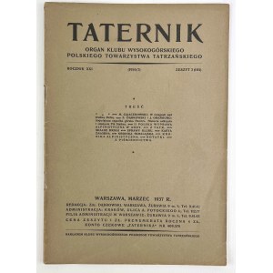 TATERNIK - Organ Sekcji Turystycznej Towarzystwa Tatrzańskiego - Lwów 1937