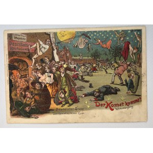 Postkarte - Der Komet kommt - 1899