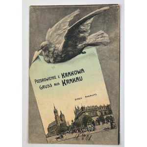 Postcard - Greeting from Krakow 1908