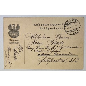 LEGION POSTAGE - Karte der polnischen Legionen - 1917