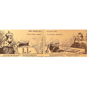 Pohlednice - Propaganda - Satira - Rozkládací - 1914
