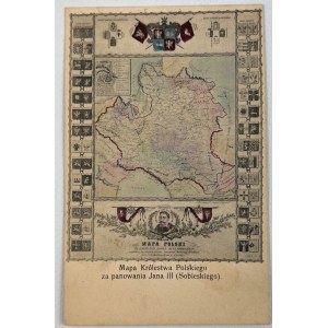 POCZTÓWKA PATRIOTYCZNA - Mapa Królestwa Jana III Sobieskiego