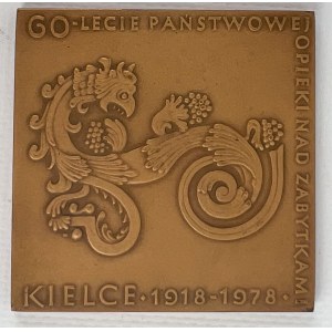 MEMORIAL MEDAL - For the care of historical monuments Kielce 1918-1978.