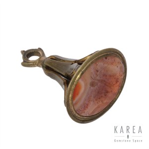 Seal key ring with image of a man, 2nd half of 19th century.