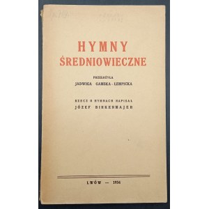 Medieval Hymns Jozef Birkenmajer The Thing About Hymns With Dedication by the Author Year 1934