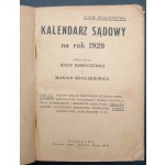 Jerzy Kirkiczenko und Marjan Kraczkiewicz Gerichtskalender für 1929