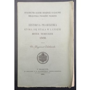 Historya prawdziwa która się stała w Landzie Mieście Niemieckim 1568 Rok 1891